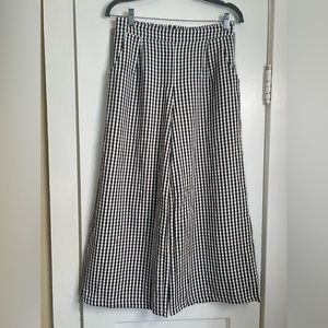 gingham cropped pants